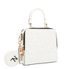 EMBOSSED LOGO SQUARE HANDBAG