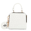 EMBOSSED LOGO SQUARE HANDBAG