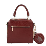 EMBOSSED LOGO SQUARE HANDBAG