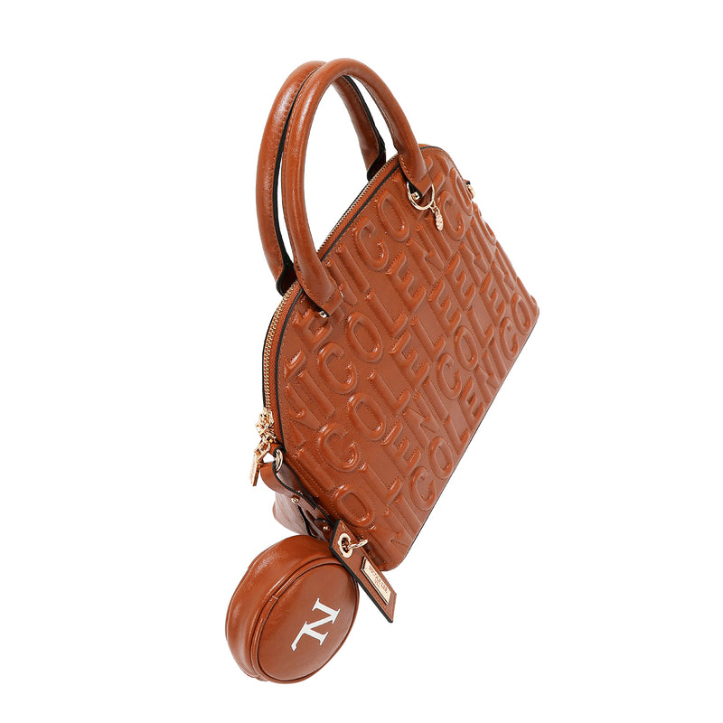 Embossed Logo Dome Bag, Designed to Add Playful Sophistication to