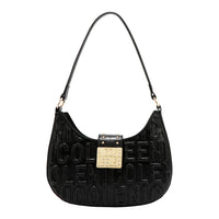EMBOSSED LOGO SHOULDER BAG