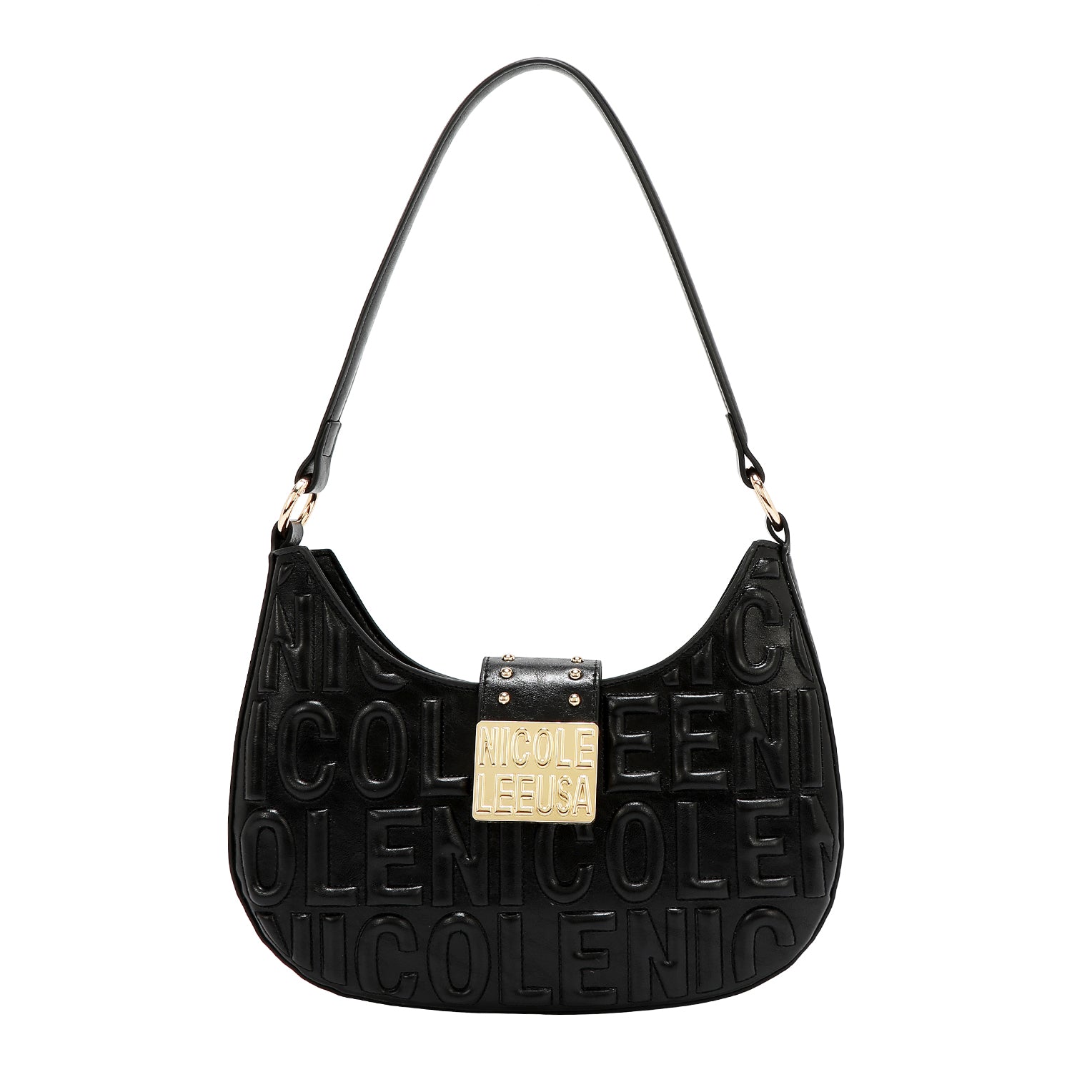 EMBOSSED LOGO SHOULDER BAG