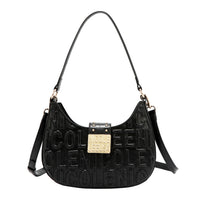 EMBOSSED LOGO SHOULDER BAG