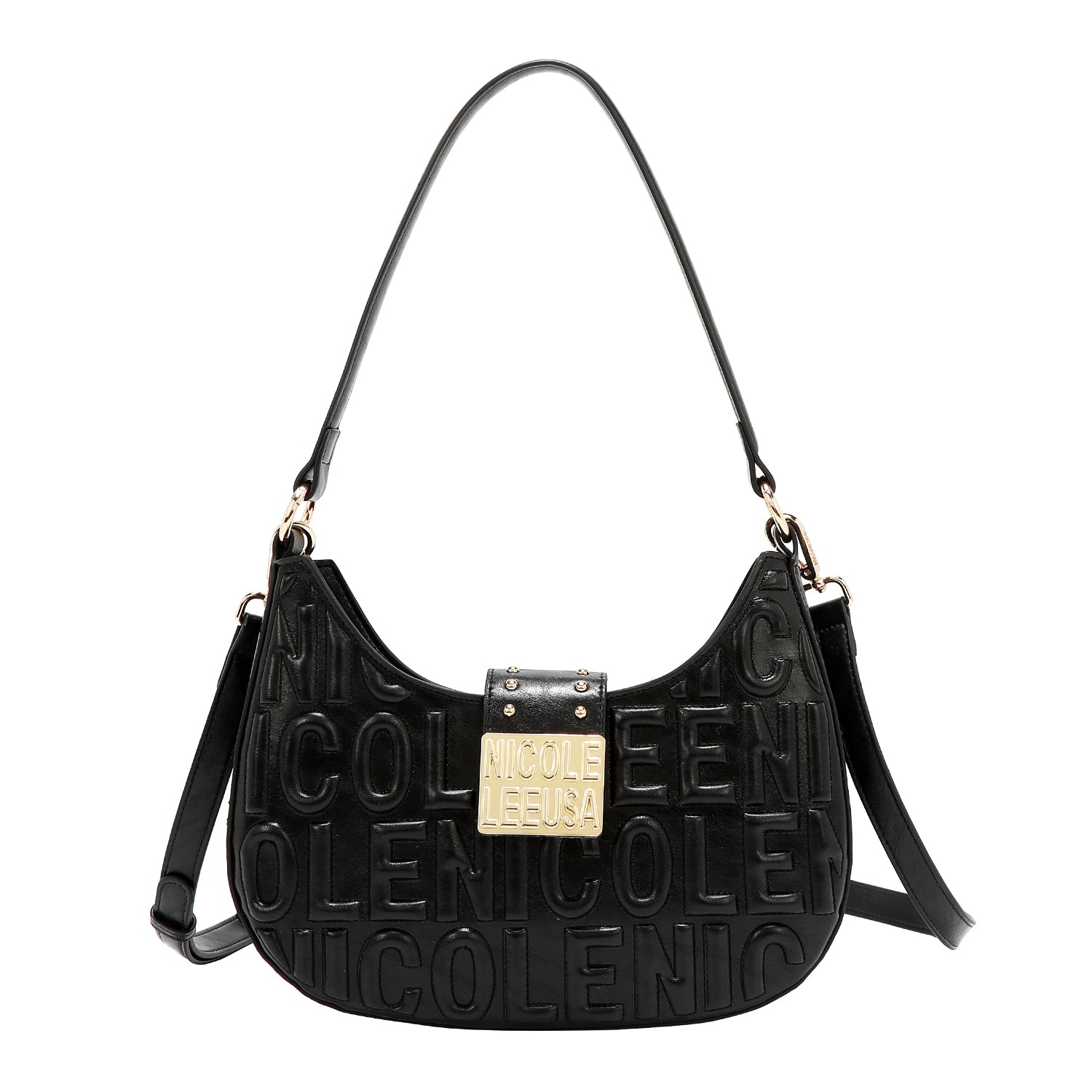 EMBOSSED LOGO SHOULDER BAG