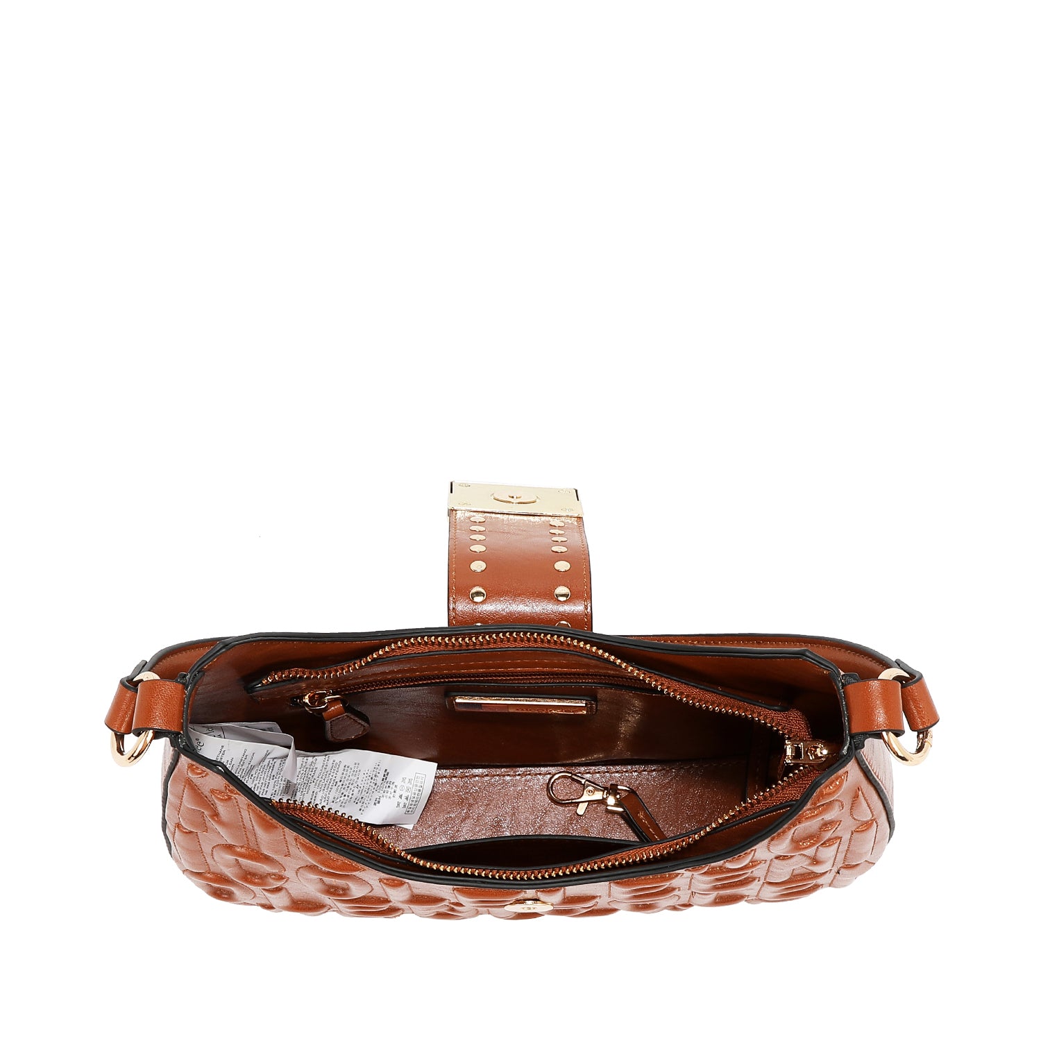 EMBOSSED LOGO SHOULDER BAG
