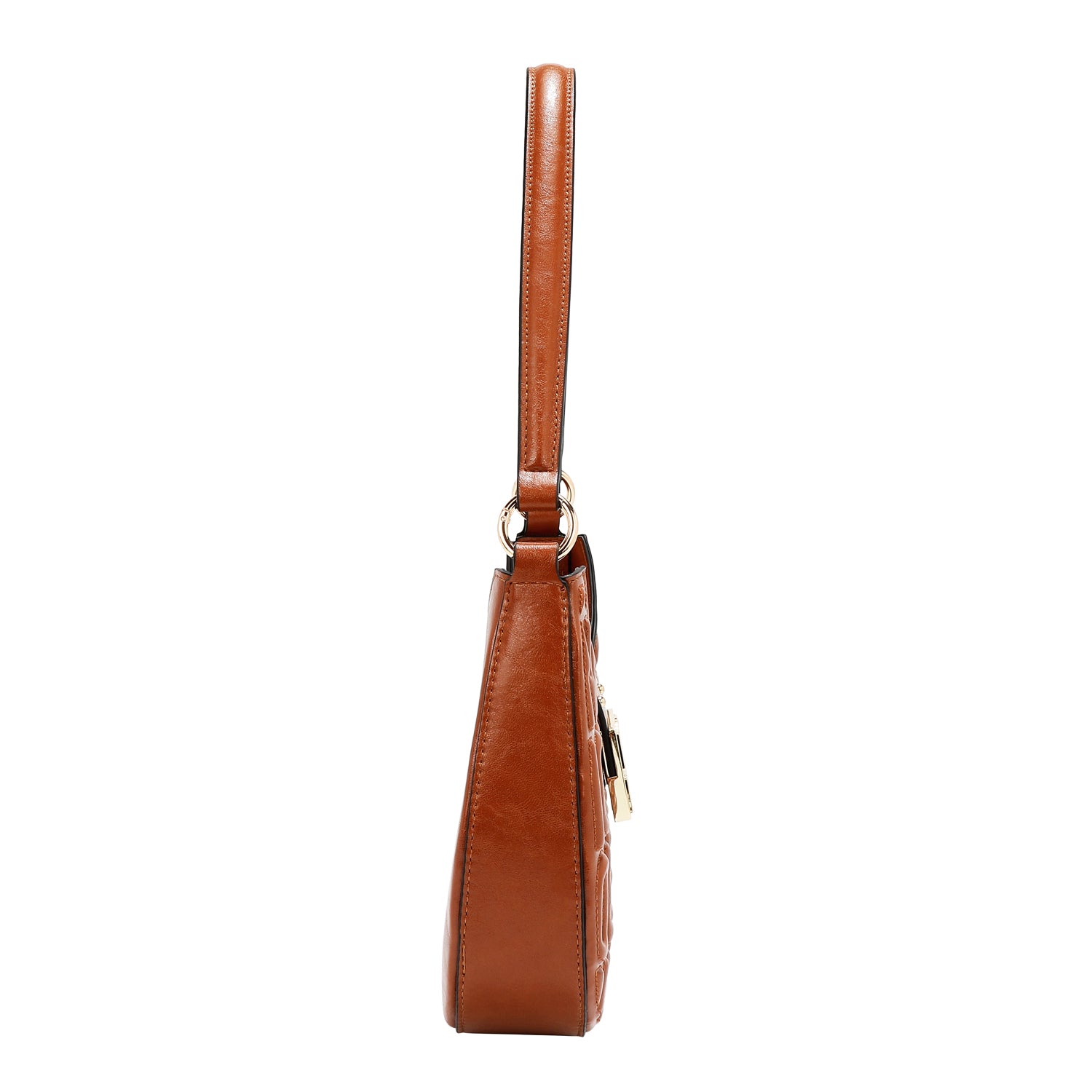EMBOSSED LOGO SHOULDER BAG