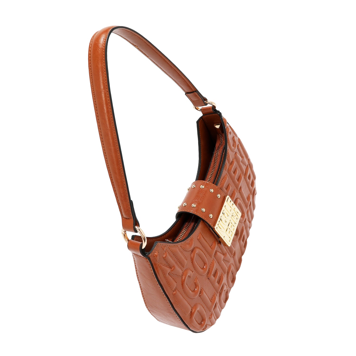 EMBOSSED LOGO SHOULDER BAG
