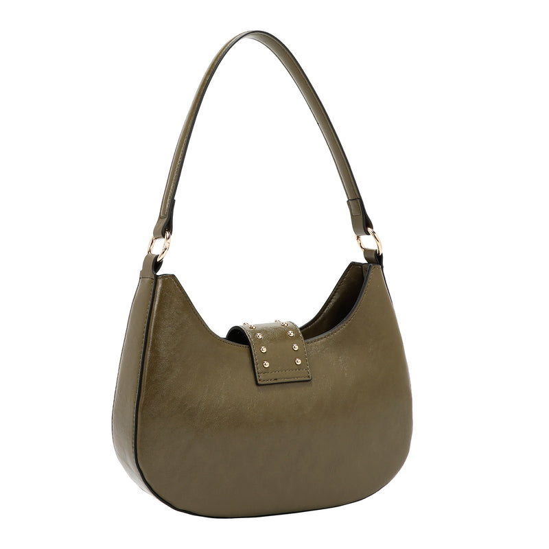 EMBOSSED LOGO SHOULDER BAG