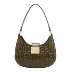 EMBOSSED LOGO SHOULDER BAG