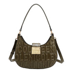 EMBOSSED LOGO SHOULDER BAG