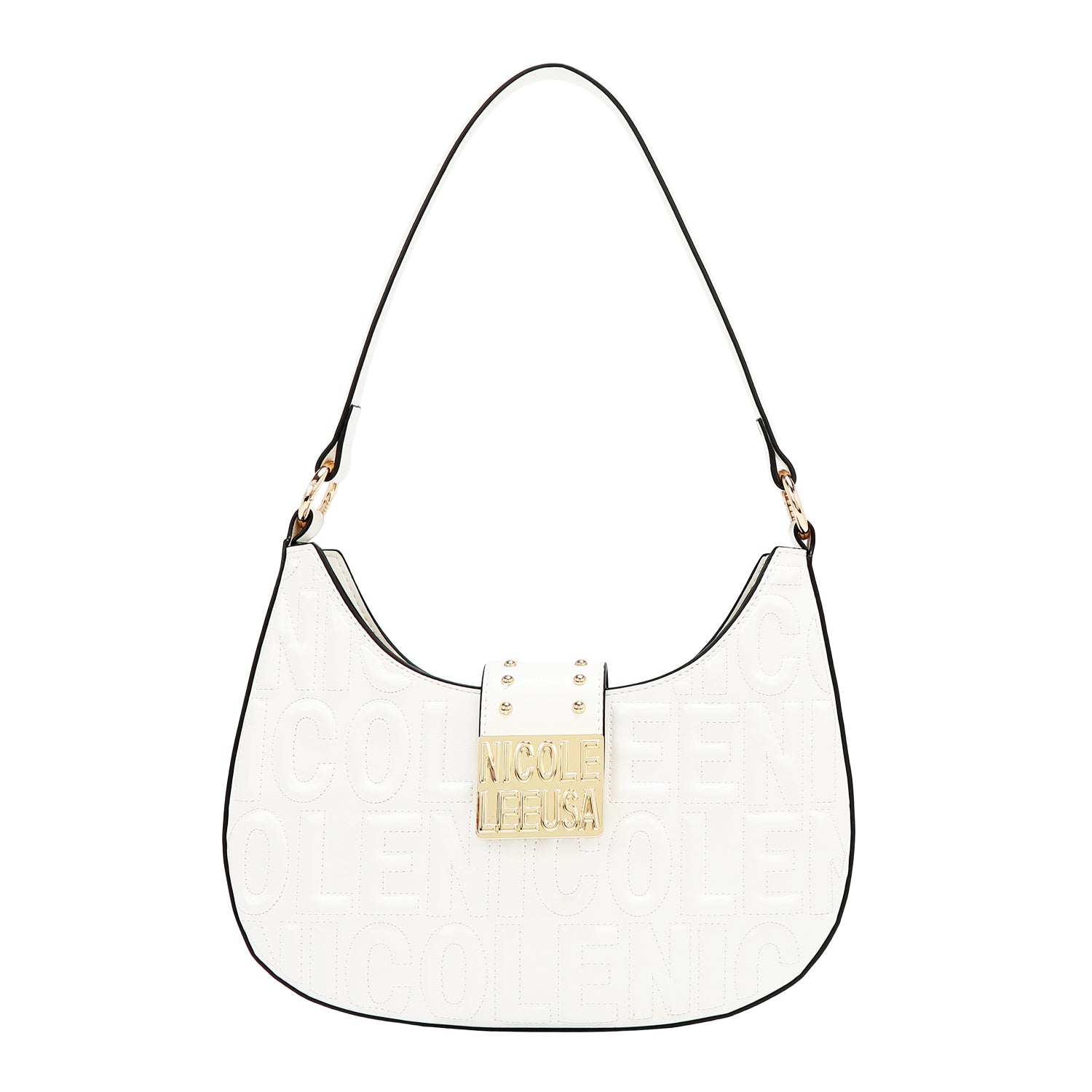 EMBOSSED LOGO SHOULDER BAG