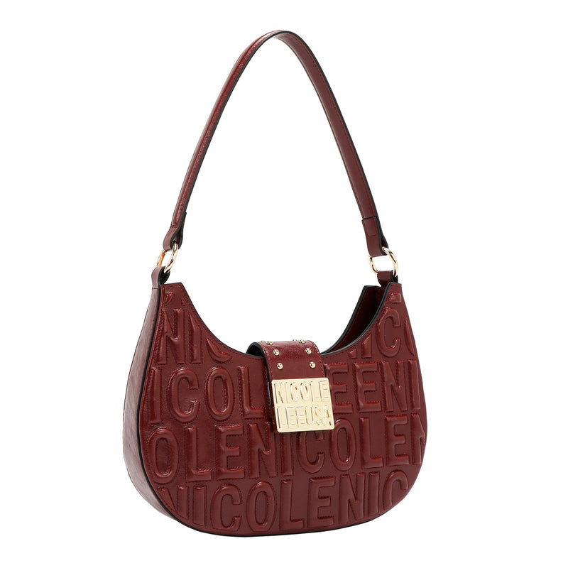 EMBOSSED LOGO SHOULDER BAG
