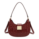 EMBOSSED LOGO SHOULDER BAG