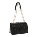 EMBOSSED LOGO CHAIN SHOULDER BAG
