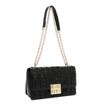 EMBOSSED LOGO CHAIN SHOULDER BAG