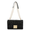 EMBOSSED LOGO CHAIN SHOULDER BAG