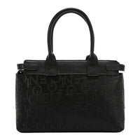 EMBOSSED ELEGANCE SATCHEL BAG