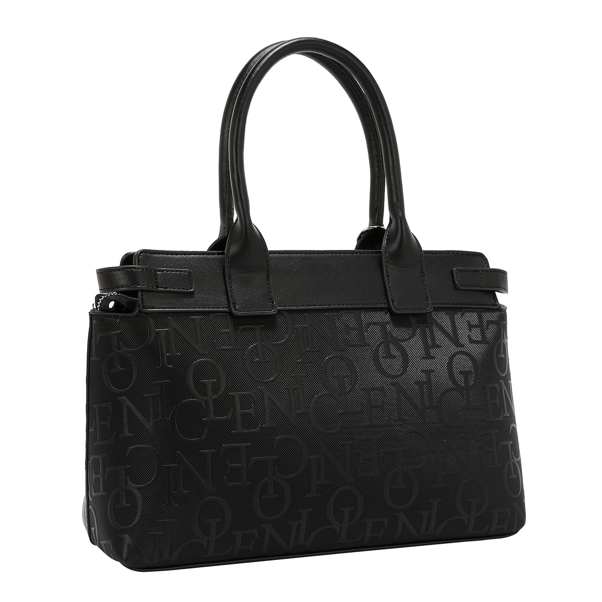 EMBOSSED ELEGANCE SATCHEL BAG