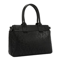 EMBOSSED ELEGANCE SATCHEL BAG