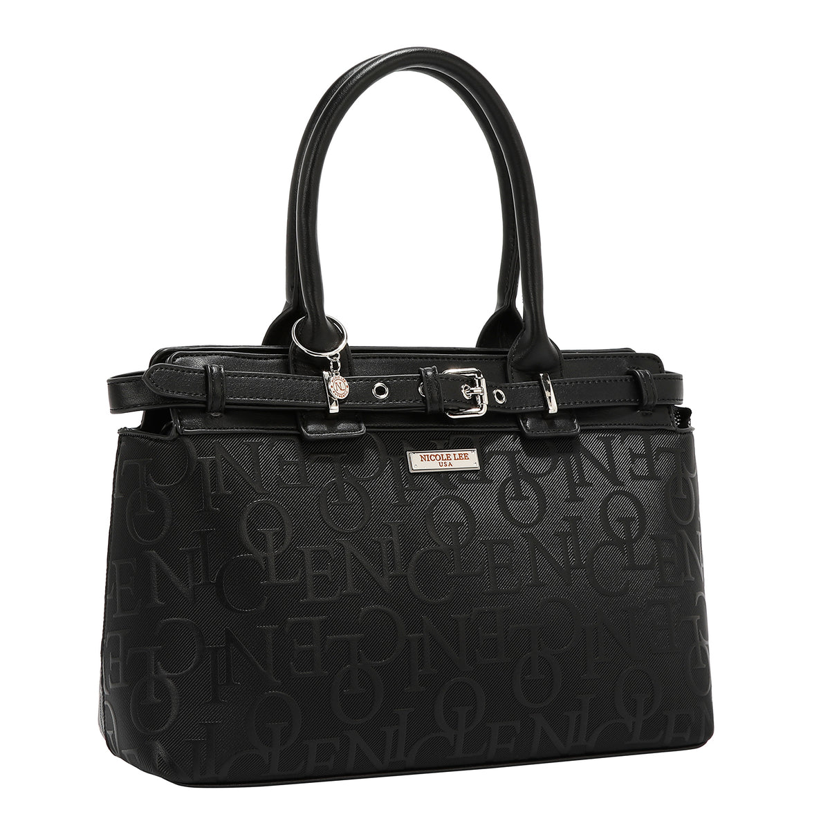 EMBOSSED ELEGANCE SATCHEL BAG
