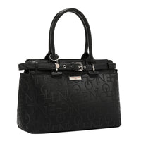 EMBOSSED ELEGANCE SATCHEL BAG