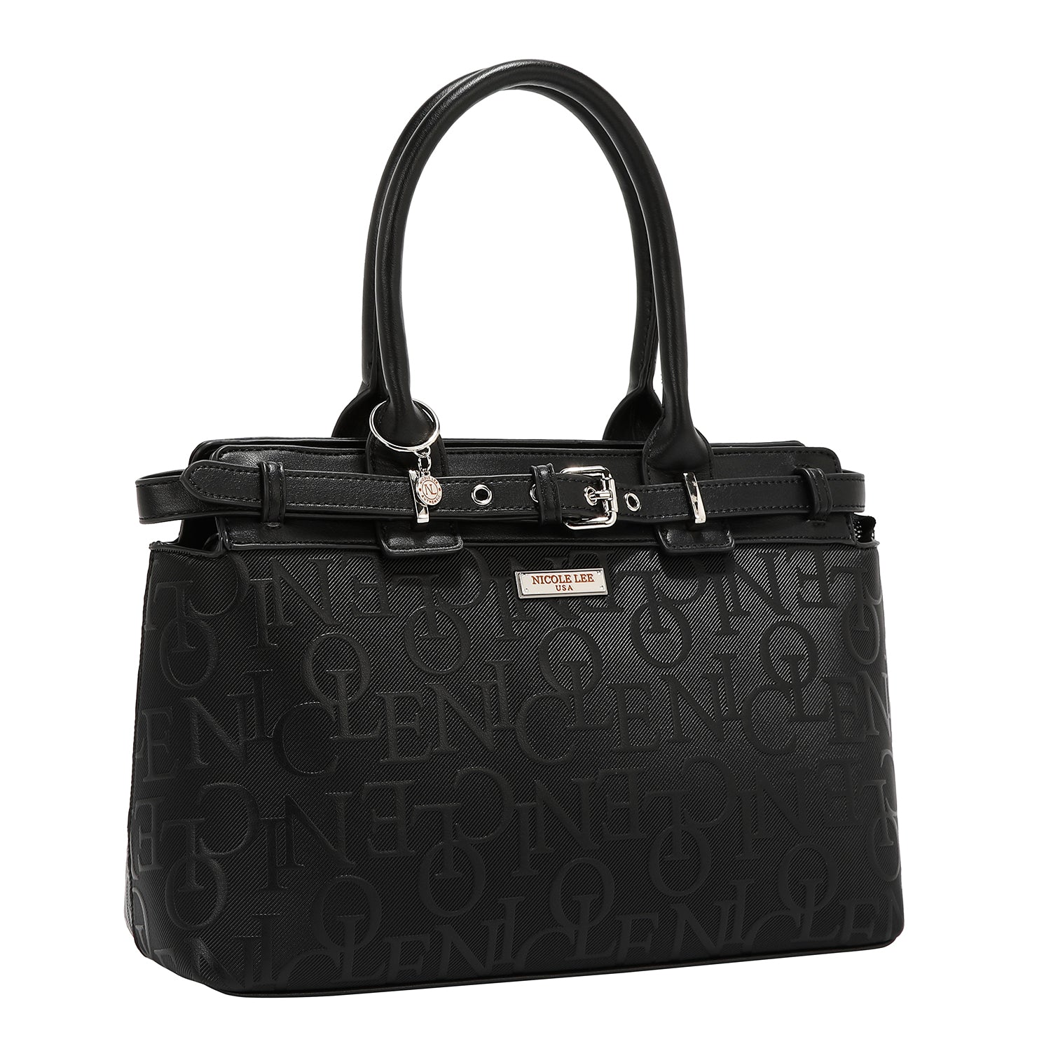 EMBOSSED ELEGANCE SATCHEL BAG