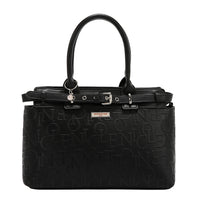 EMBOSSED ELEGANCE SATCHEL BAG