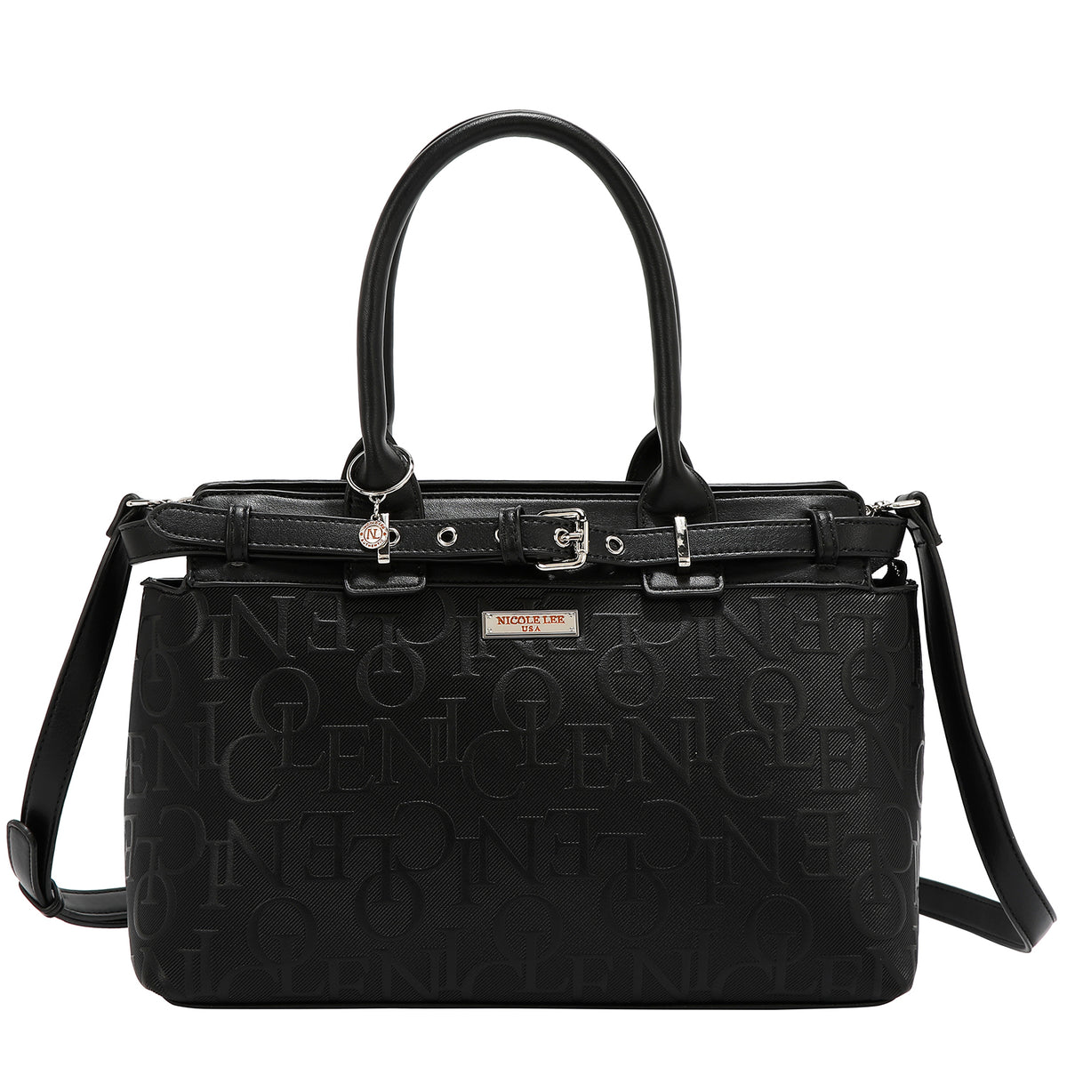 EMBOSSED ELEGANCE SATCHEL BAG