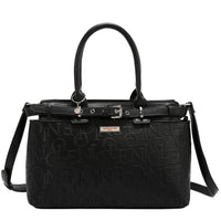 EMBOSSED ELEGANCE SATCHEL BAG
