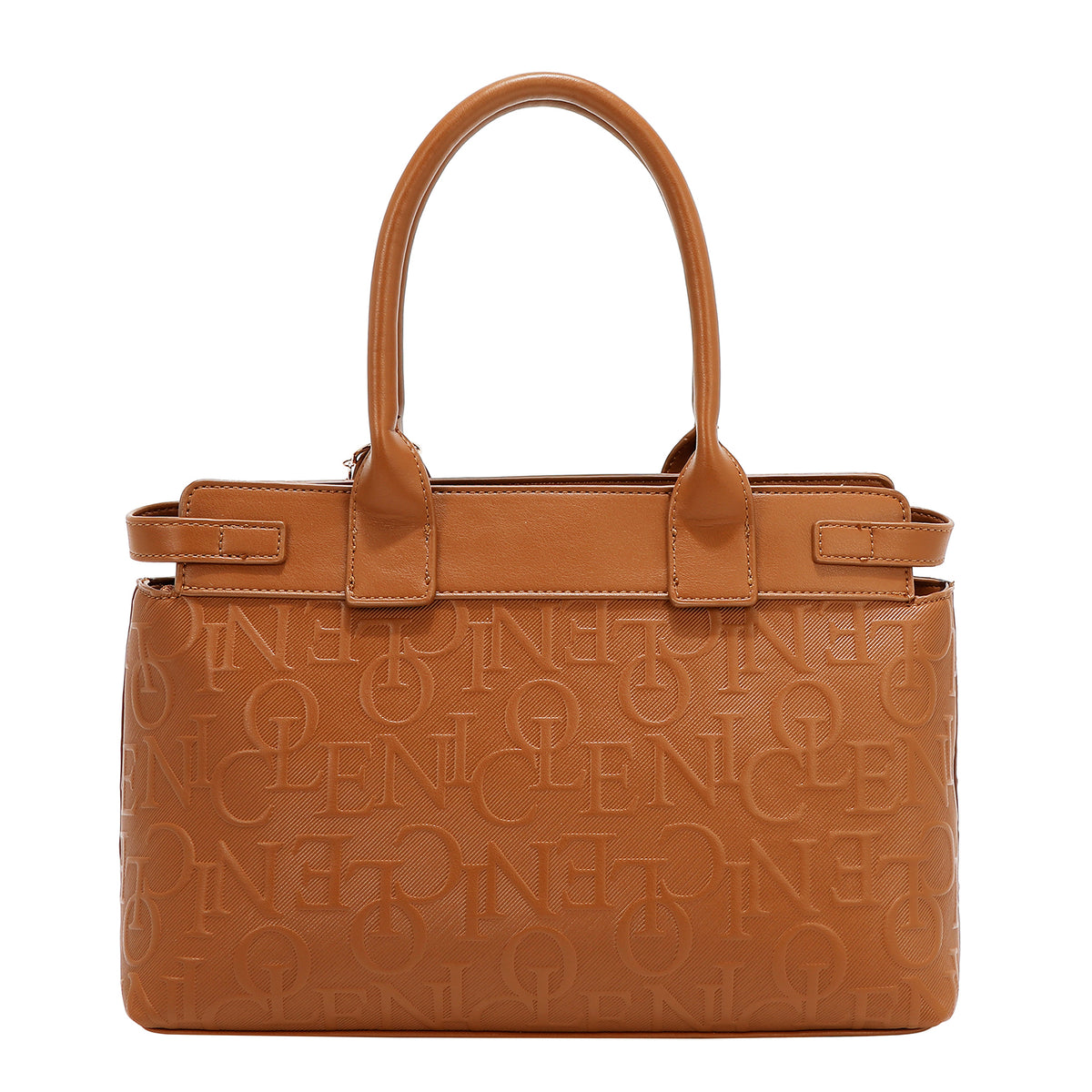 EMBOSSED ELEGANCE SATCHEL BAG