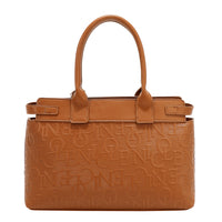 EMBOSSED ELEGANCE SATCHEL BAG