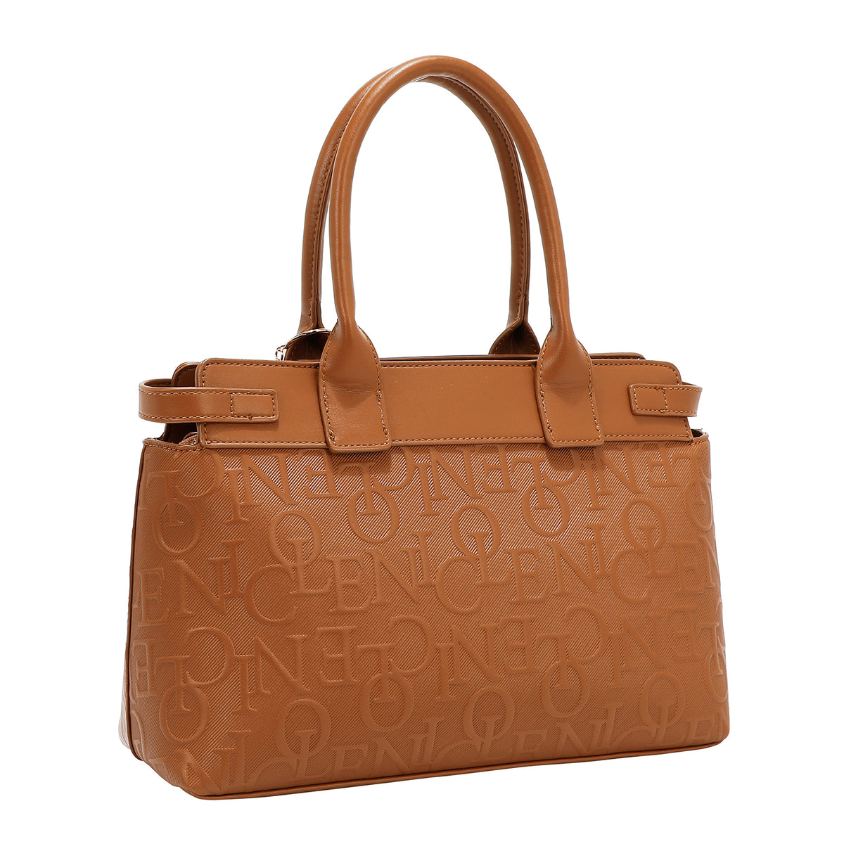 EMBOSSED ELEGANCE SATCHEL BAG