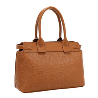 EMBOSSED ELEGANCE SATCHEL BAG