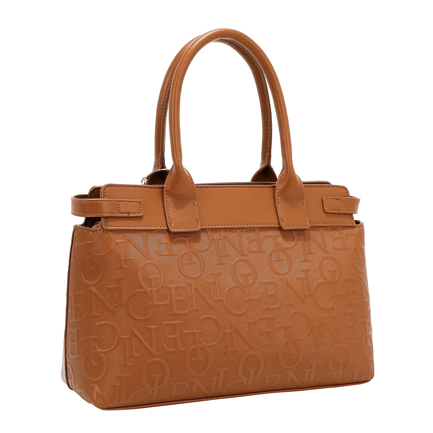 EMBOSSED ELEGANCE SATCHEL BAG