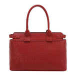 EMBOSSED ELEGANCE SATCHEL BAG