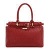 EMBOSSED ELEGANCE SATCHEL BAG