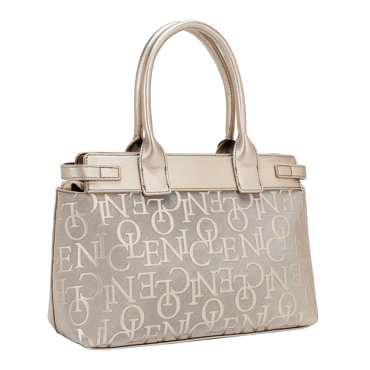 EMBOSSED ELEGANCE SATCHEL BAG
