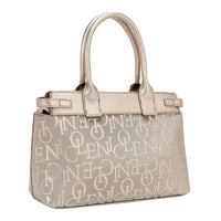 EMBOSSED ELEGANCE SATCHEL BAG