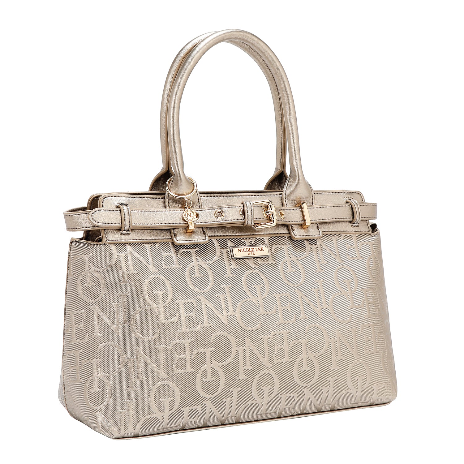 EMBOSSED ELEGANCE SATCHEL BAG