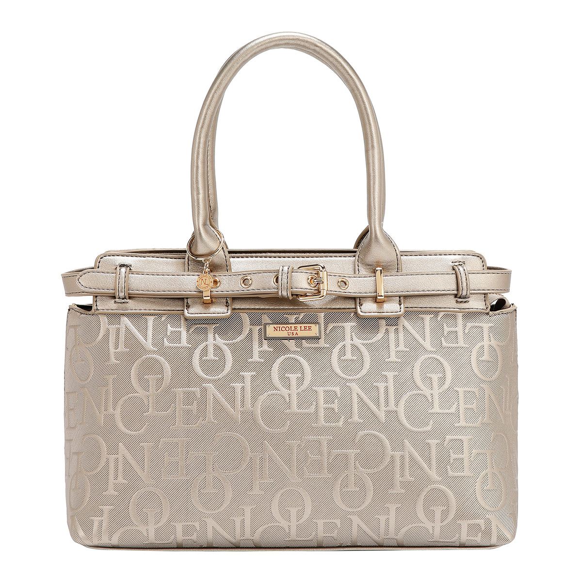 EMBOSSED ELEGANCE SATCHEL BAG