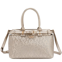 EMBOSSED ELEGANCE SATCHEL BAG