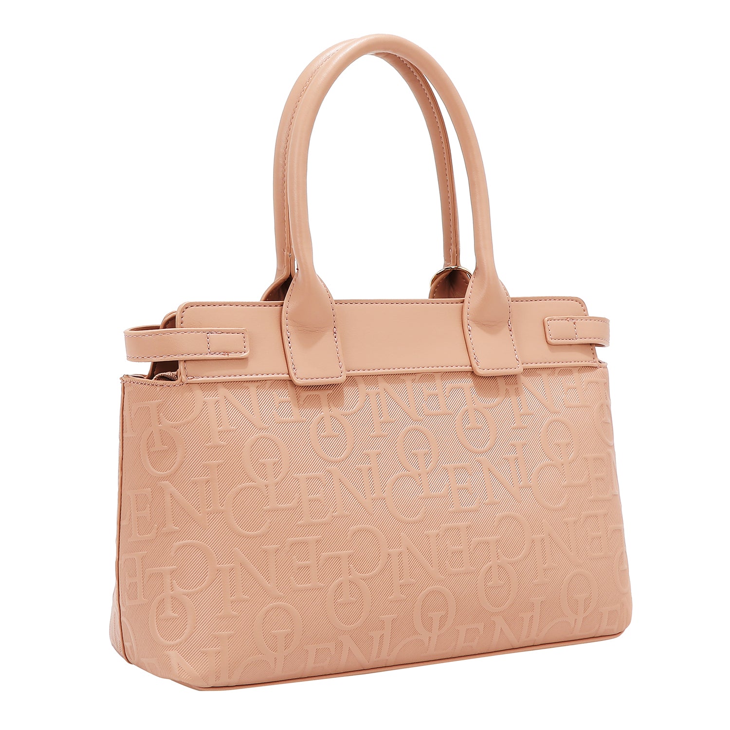EMBOSSED ELEGANCE SATCHEL BAG