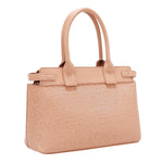 EMBOSSED ELEGANCE SATCHEL BAG
