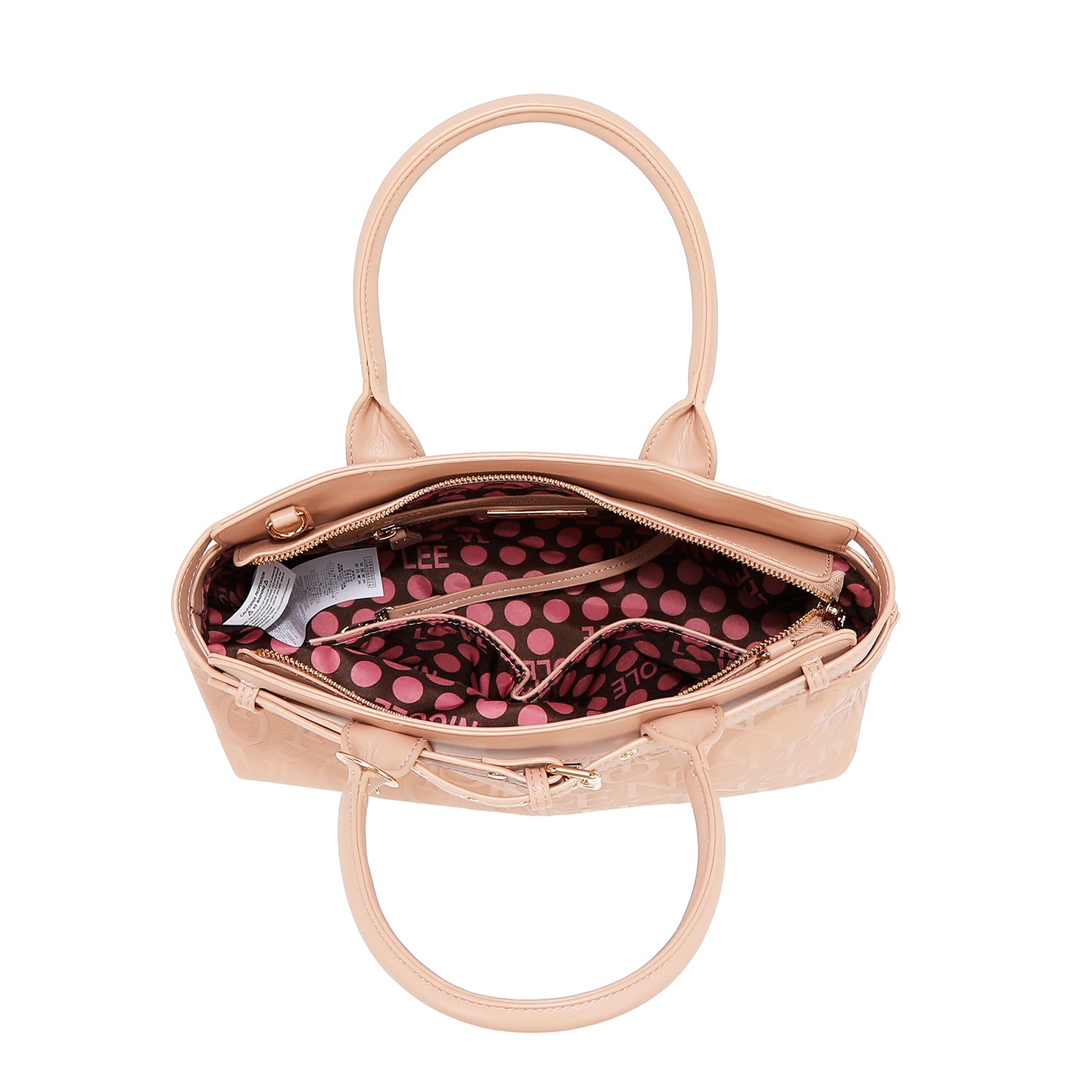 EMBOSSED ELEGANCE SATCHEL BAG