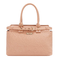 EMBOSSED ELEGANCE SATCHEL BAG