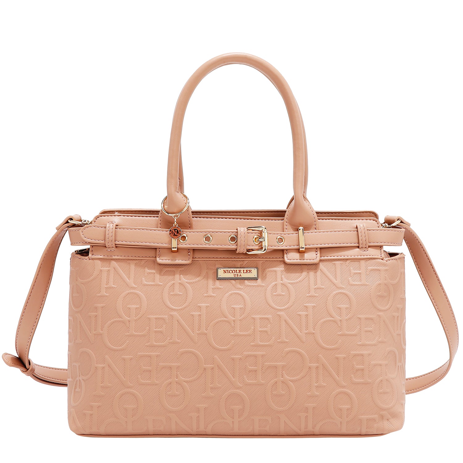 EMBOSSED ELEGANCE SATCHEL BAG