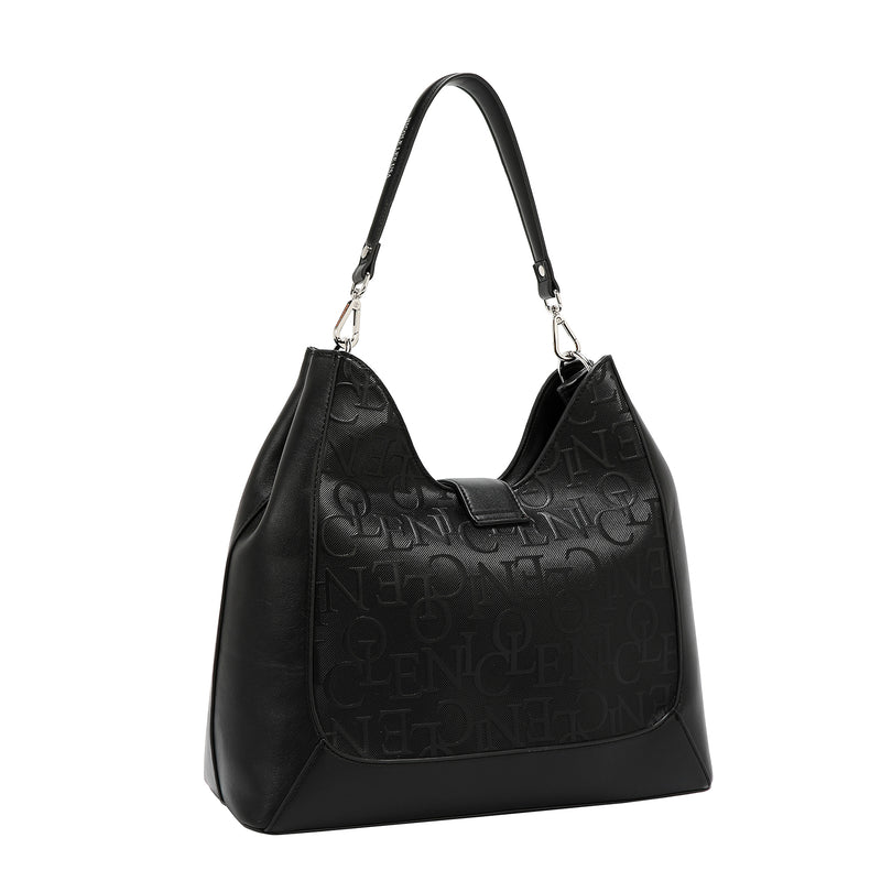 EMBOSSED ELEGANCE HOBO BAG