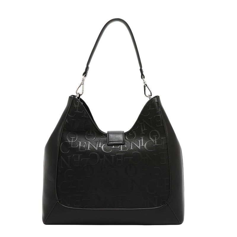 EMBOSSED ELEGANCE HOBO BAG