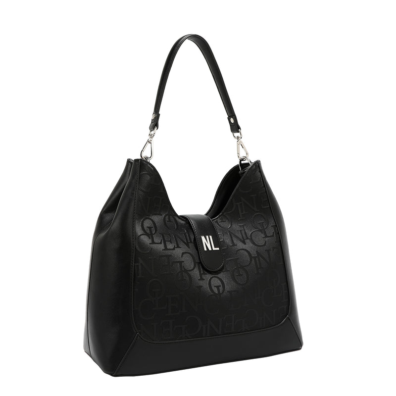 EMBOSSED ELEGANCE HOBO BAG