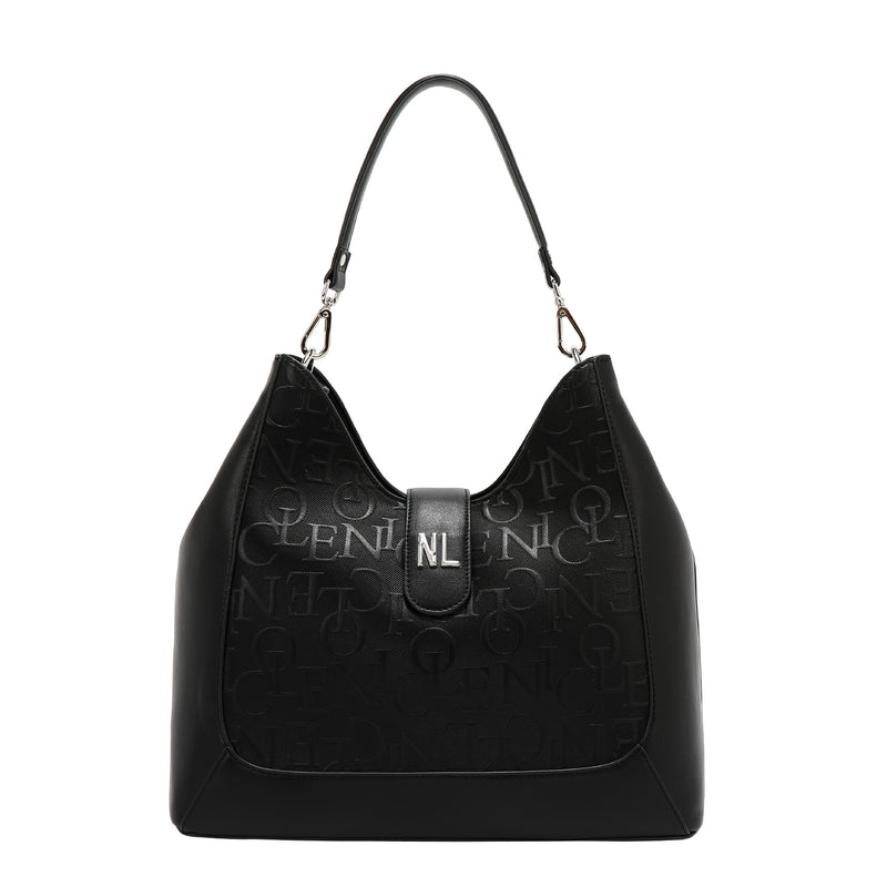EMBOSSED ELEGANCE HOBO BAG